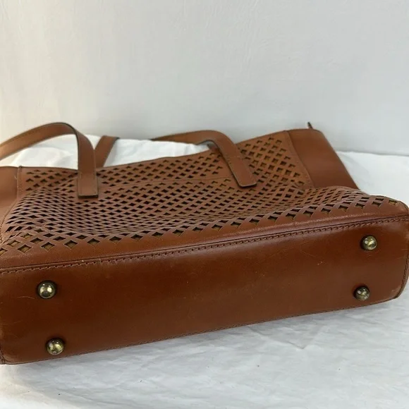 Patricia Nash Lattice Leather Shoulder Tote bag - Picture 7 of 9